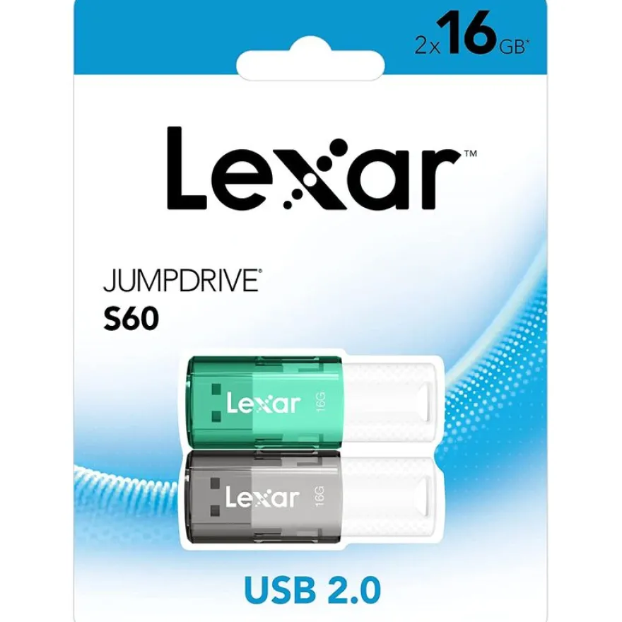 Lexar JumpDrive S60 - pack 2 clés USB 16 GO - USB 2.0