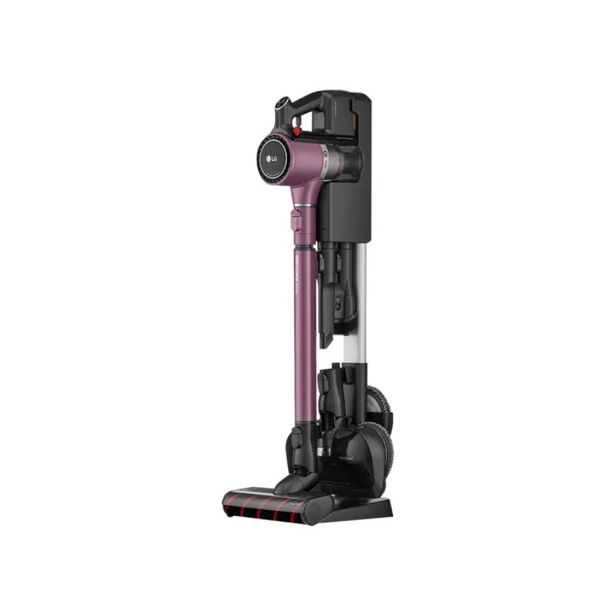 LG A9K-ULTRA1V - Aspirateur - balai/à main (2-en-1) - sans sac - 590 Watt - sans fil - 2 batteries - chargeur inclus - bordeaux