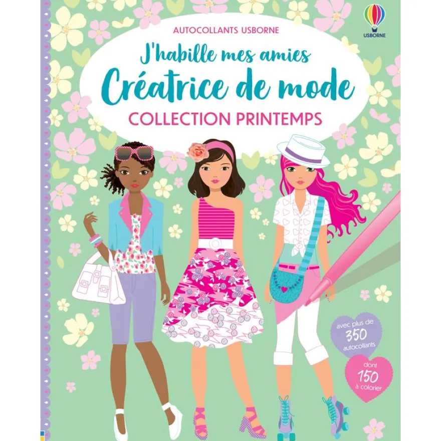 Livre d'images et d'activités Collection Printemps - J'habille mes amies - Créatrice de mode