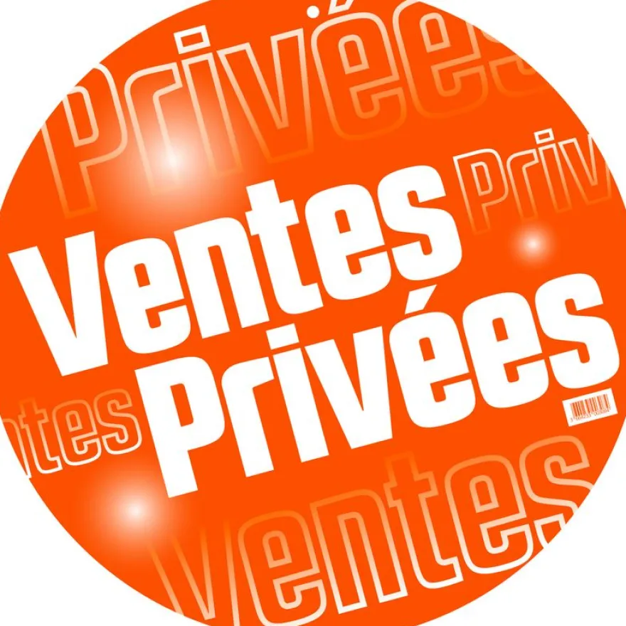 Logistipack - Affiche ronde VENTES PRIVÉES - Diamètre 48 cm