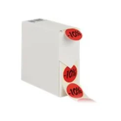 Logistipack - Boîte distributrice 500 étiquettes -10% - rouge