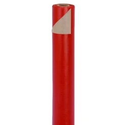 Logistipack - Papier cadeau kraft réversible - 70 cm x 50 m - 60 g/m² - rouge/brun