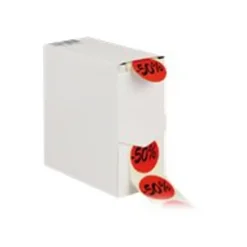 Logistipack - Rouleau de 500 étiquettes -50% en boîte distributrice - Rouge