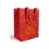 Logistipack - Sac cadeau - 18 cm x 10 cm - rouge, impression dorée