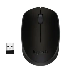 Logitech B170 - Souris - optique - 3 boutons - sans fil - 2.4 GHz - récepteur sans fil USB - noir