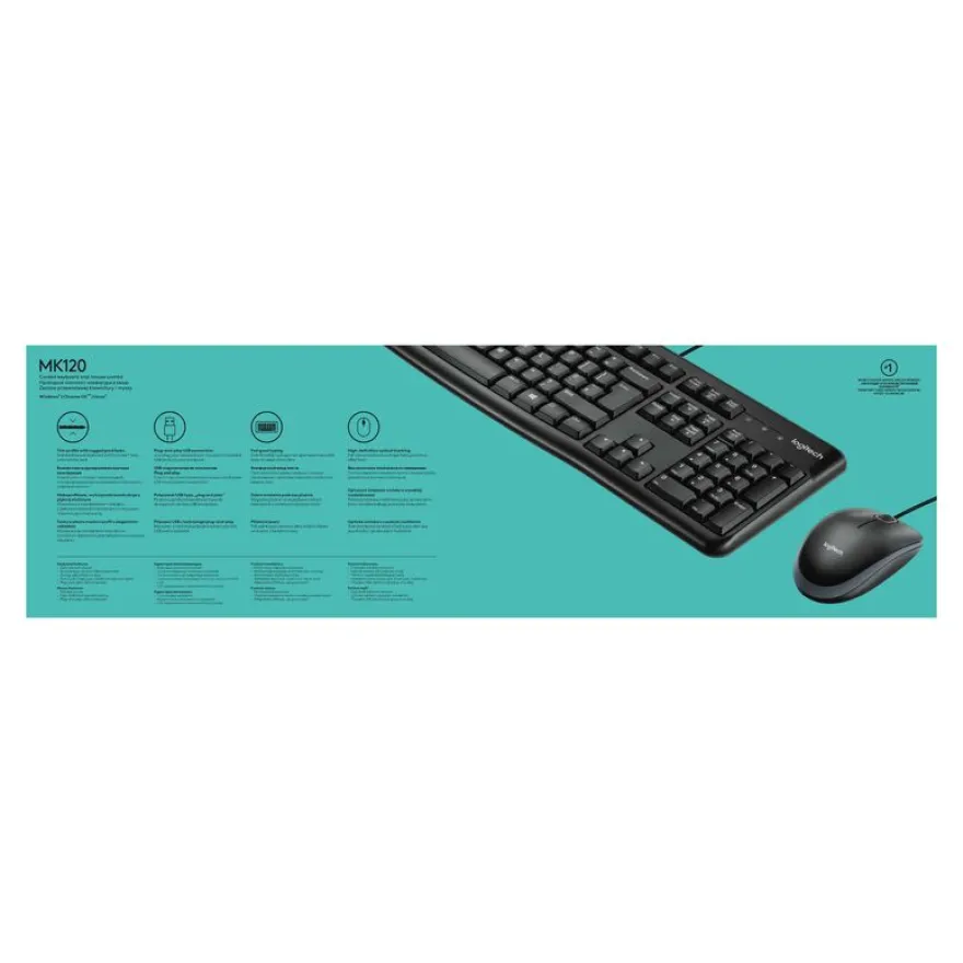 Logitech Desktop MK120 - ensemble clavier et souris filaire