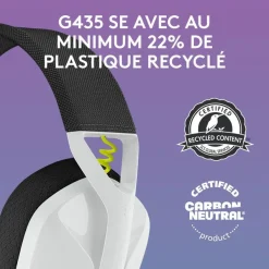 Logitech G435 SE +G305 SE - pack gaming casque + souris Lightspeed sans fil - blanc et noir