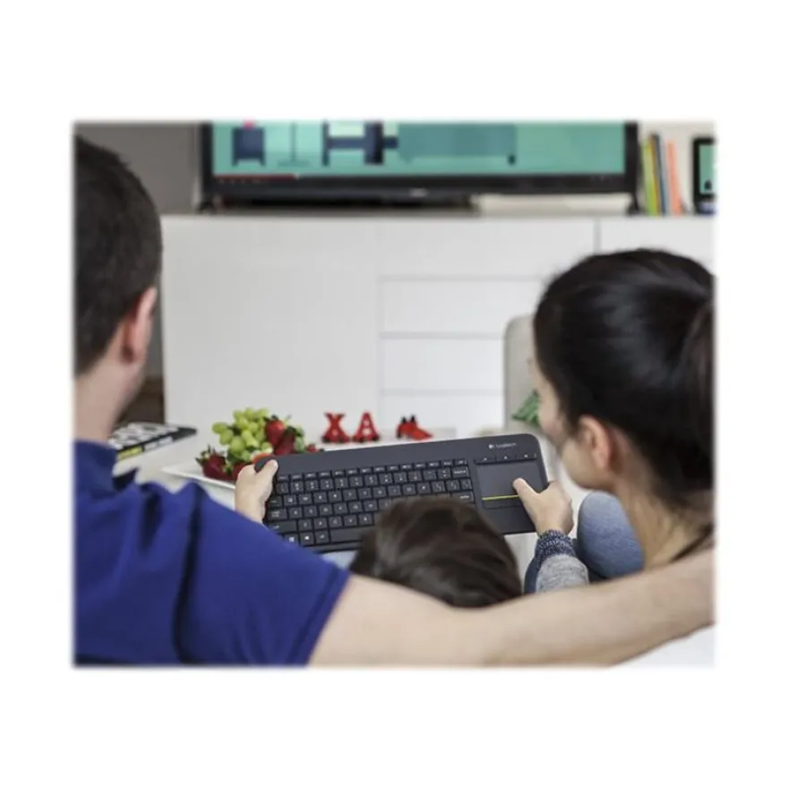 Logitech K400 Plus - clavier sans fil Azerty - avec pavé tactile intégré