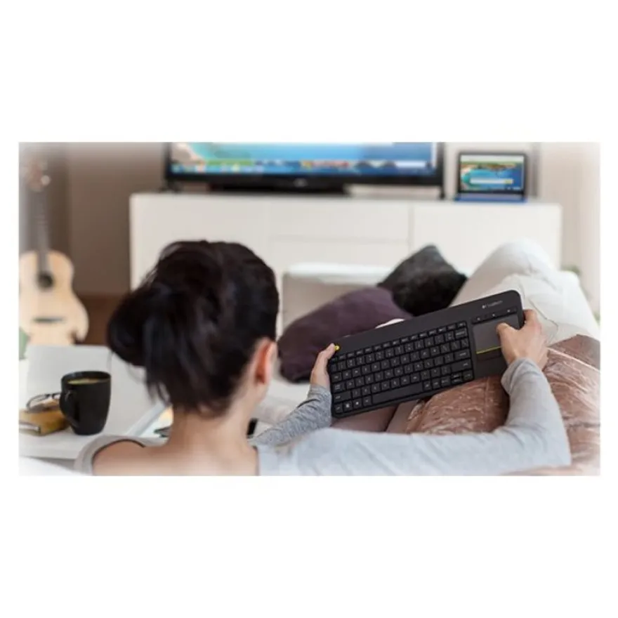 Logitech K400 Plus - clavier sans fil Azerty - avec pavé tactile intégré