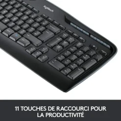 Logitech MK330 - ensemble clavier Azerty et souris sans fil - noir