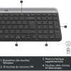 Logitech MK470 - Ensemble clavier et souris sans fil - ultra fin - Azerty - graphite