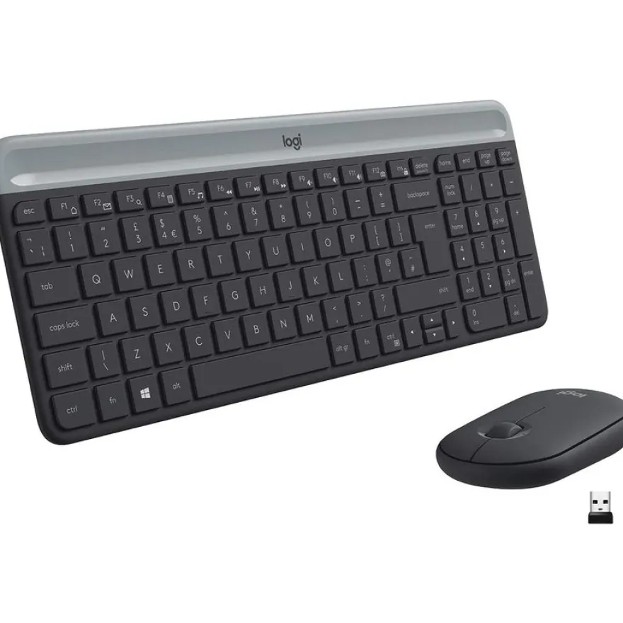 Logitech MK470 - Ensemble clavier et souris sans fil - ultra fin - Azerty - graphite