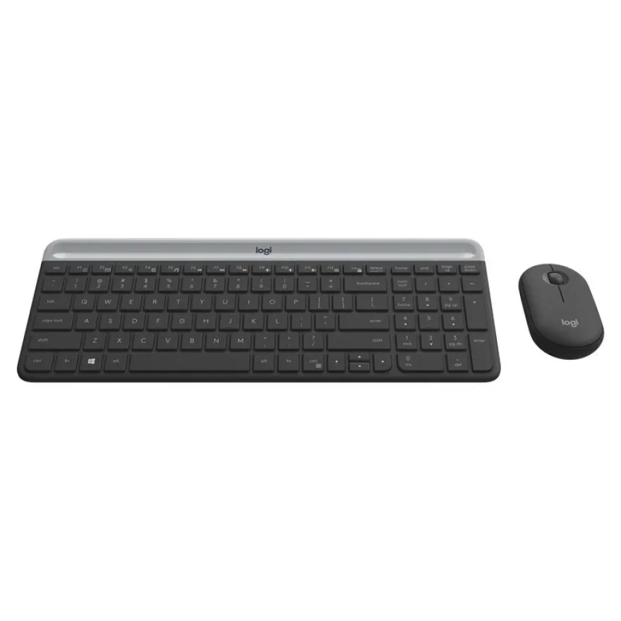 Logitech MK470 - Ensemble clavier et souris sans fil - ultra fin - Azerty - graphite