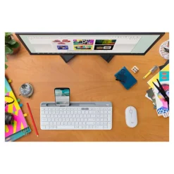 Logitech Pebble M350 - souris sans fil silencieuse - blanc cassé