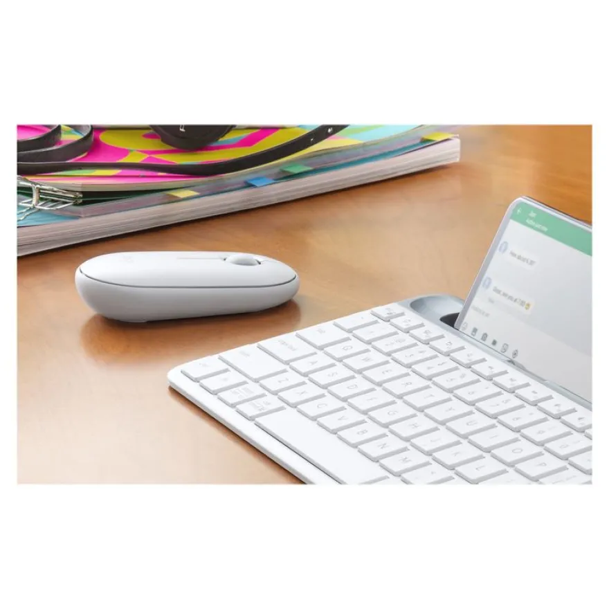 Logitech Pebble M350 - souris sans fil silencieuse - blanc cassé