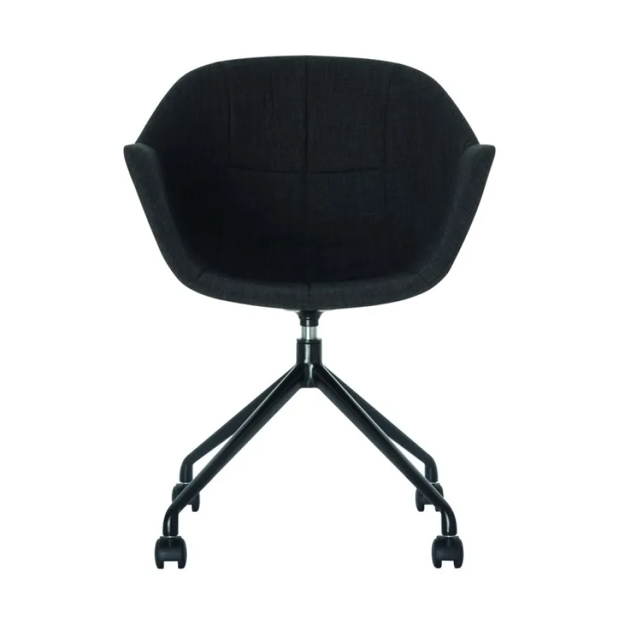 Lot de 2 chaises GANT - avec accoudoirs - anthracite