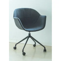 Lot de 2 chaises GANT - avec accoudoirs - anthracite