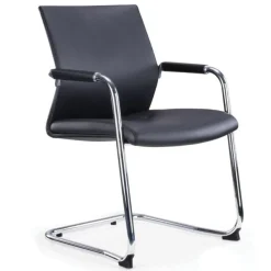 Lot de 2 Chaises LUGE - accoudoirs intégrés - noir