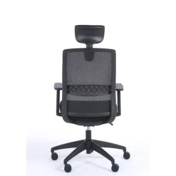 Lot de 2 fauteuils de bureau SCOTT - accoudoirs réglables - appuie-tête réglable - noir