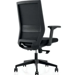 Lot de 5 fauteuils de bureau MAX - accoudoirs réglables - noir