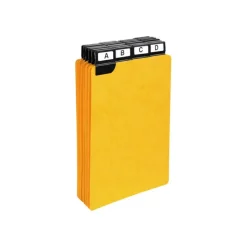 Lot de 24 guides alphabétiques 150×105 mm – Cartes à onglets métalliques noir