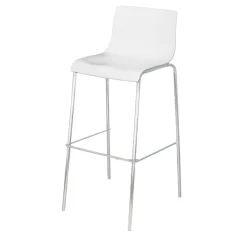 Lot de 2 tabourets hauts HARPER - blanc
