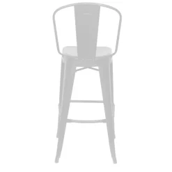 Lot de 2 tabourets hauts URBAN - blanc
