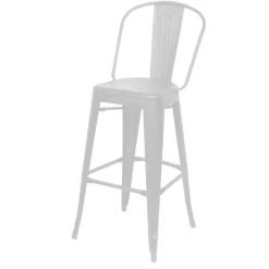 Lot de 2 tabourets hauts URBAN - blanc