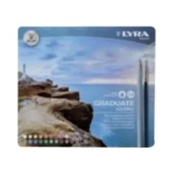 Lyra Graduate - 24 Crayons de couleur aquarellables - boîte métal
