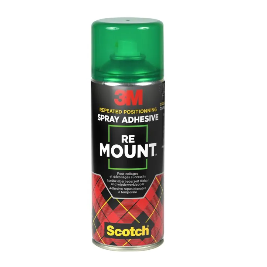 3M ReMount - Bombe de colle aérosol - Transparent - 400 ml