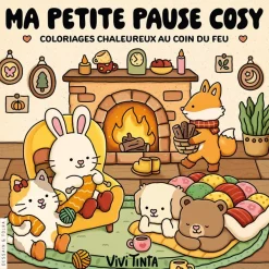 Ma petite pause cosy - Vivi Tinta - Coloriages chaleureux au coin du feu - Cosy colo