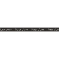 Maildor - Bolduc - ruban d'emballage 10 mm x 250 m - plaisir d'offrir noir/blanc