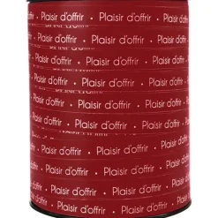 Maildor - Bolduc - ruban d'emballage 10 mm x 250 m - plaisir d'offrir rouge