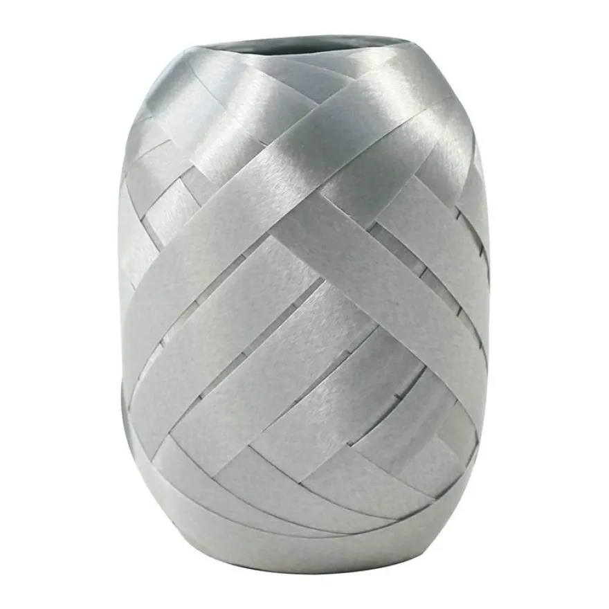 Maildor - Bolduc oeuf lisse - ruban d'emballage 7 mm x 10 m - argent