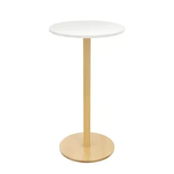 Mange debout WOODY - diamètre 60 cm - H110 cm - plateau blanc