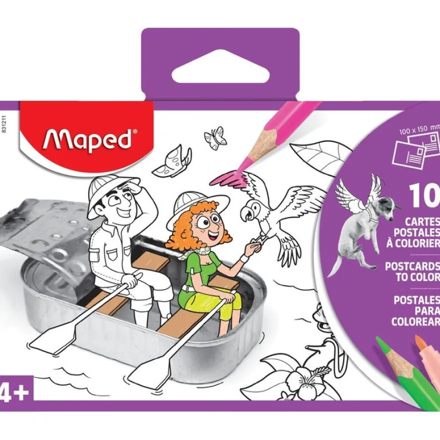 Maped - 10 cartes postales à colorier