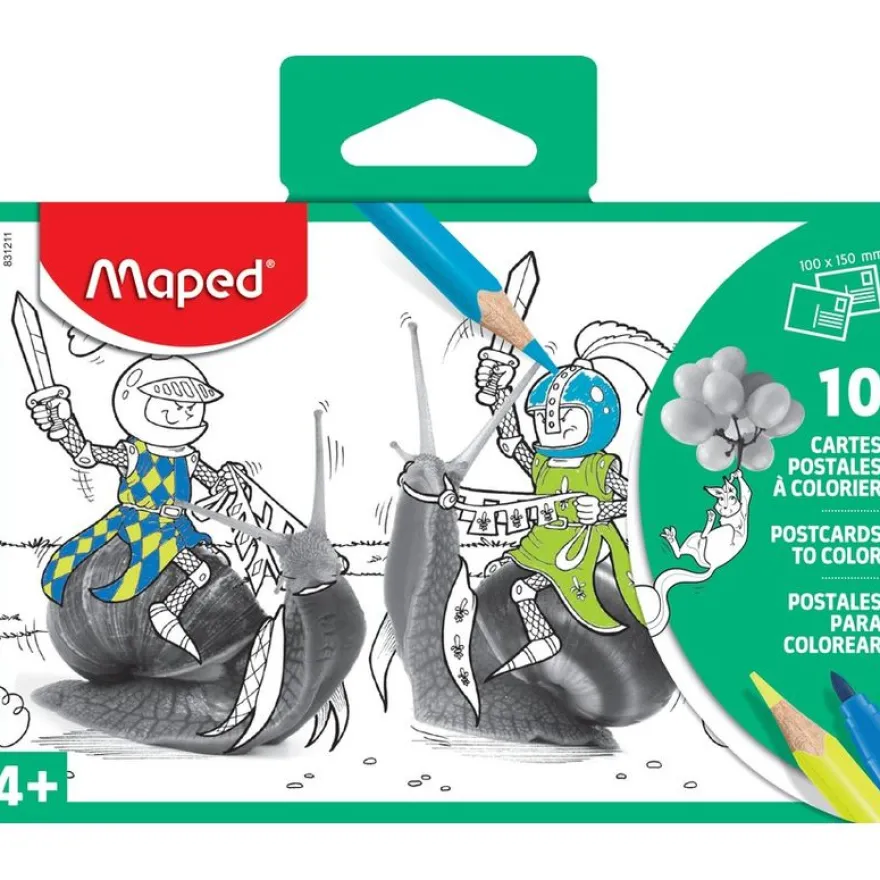 Maped - 10 cartes postales à colorier