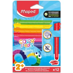 MAPED - 12 crayons de couleur COLOR'PEPS INFINITY KIDY