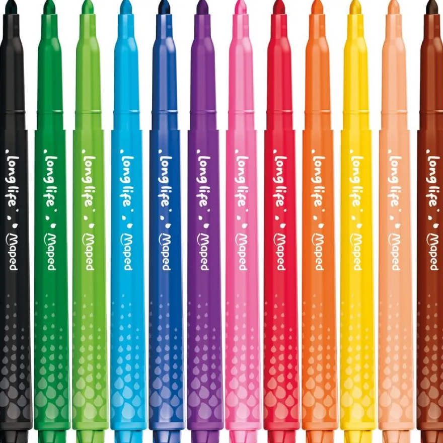 MAPED - 12 feutres LONG LIFE 2.0