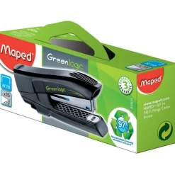 Maped - Agrafeuse de poche Greenlogic Pocket n°10 noir - capacité de 15 feuilles - agrafes n°10