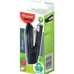 Maped - Agrafeuse Greenlogic Half Strip noir - capacité de 25 feuilles - agrafes 24/6 ou 26/6