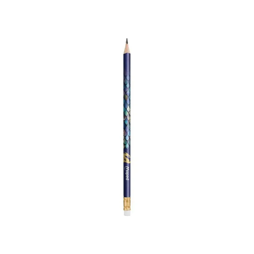 Maped – crayon graphite HB avec embout gomme – Dragon – x1