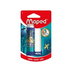 Maped - Dragon - Gomme tube + 1 recharge - blanc - blister