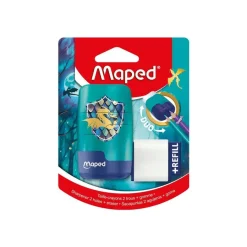 Maped - Dragon - Taille-crayons 2 trous avec gomme + 1 recharge