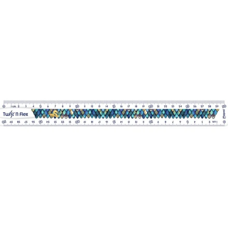 MAPED - Règle plate Dragon Twist’n Flex 30 cm - sachet individuel brochable