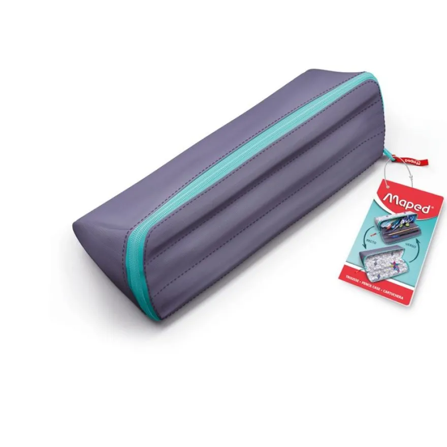 Maped - Trousse à ouverture XXL Basic - violet - réversible et personnalisable