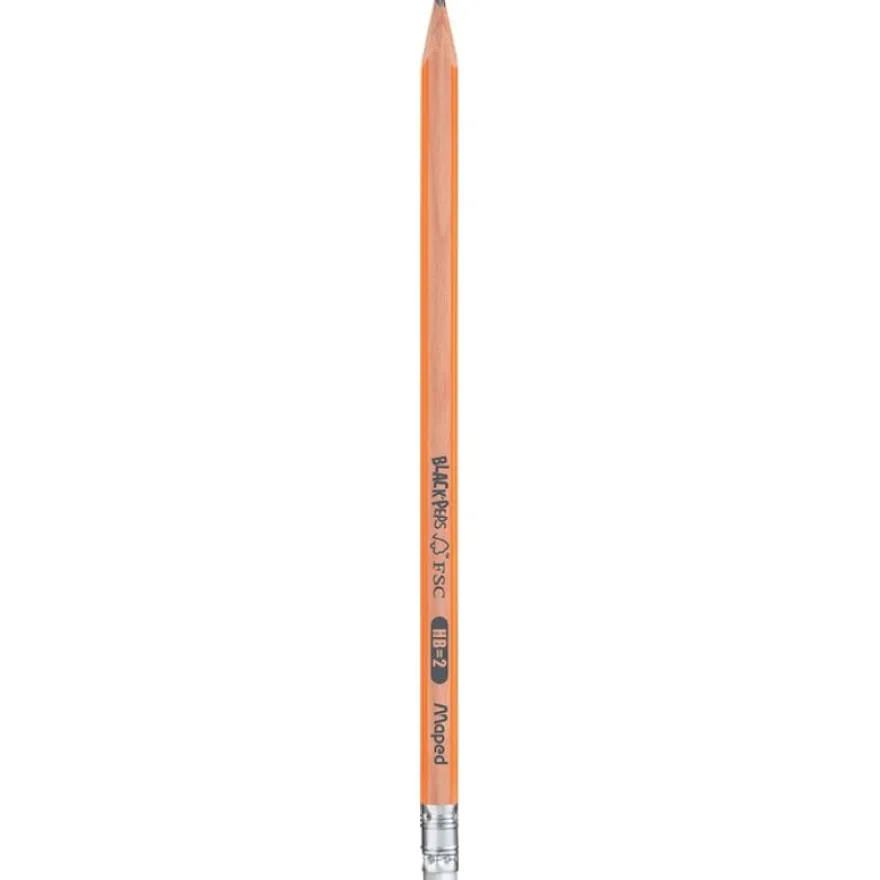 Maped Black'Peps - Crayon à papier - HB - 2,2 mm - embout gomme