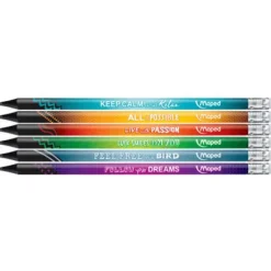 Maped Black'Peps Energy - Crayon à papier - HB - embout gomme - disponible dans différentes couleurs