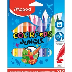 Maped Color'Peps Animals - 12 Feutres - couleurs assorties
