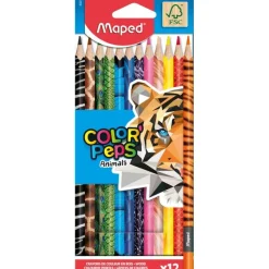 Maped Color'Peps Animals - 12 Crayons de couleur